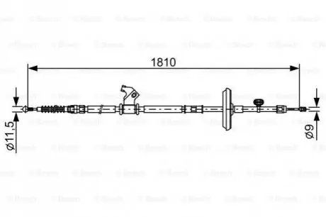 BOSCH трос тормоз лев. CHEVROLET Cruze Bosch 1987482507 Купить в Украине