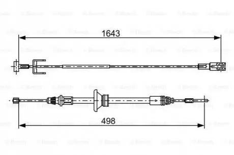 Трос стоянкового гальма Bosch 1987482525 Купити в Україні