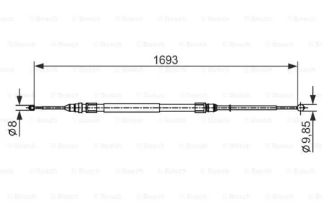 BOSCH BMW Трос ручного тормоза задний 3 Gran Turismo (F34) 318 d 13- Bosch 1987482542