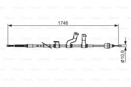 Трос ручного тормоза BOSCH 1987482572