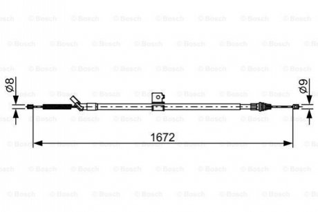 Трос ручного гальма BOSCH 1987482630