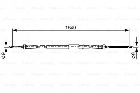 Трос стояночных тормозов BOSCH 1987482638 (фото 1)
