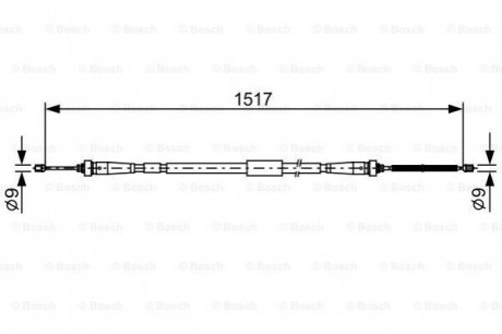 Трос стояночных тормозов BOSCH 1987482639 (фото 1)