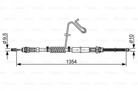 Трос стоянкового гальма Bosch 1987482711 Купити в Україні