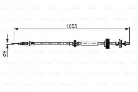 Трос стояночного гальма Прав (1055мм/890мм) MERCEDES S (C216), S (W221, V221) 2.2D-6.3 10.05-12.13 Bosch 1 987 482 791 Купити в Україні