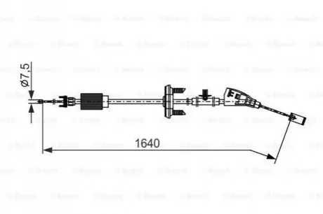 Трос стоянкового гальма Bosch 1987482798 Купити в Україні