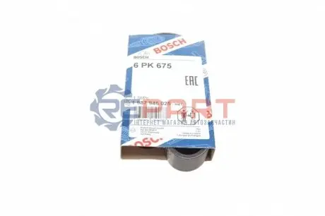 Поліклиновий ремінь (6PK675) NISSAN MICRA II 1.0/1.3/1.4 08.92-02.03 Bosch 1987946025 Купити в Україні