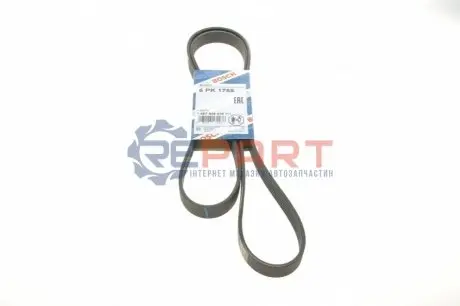Поліклиновий ремінь (6PK1755) CITROEN BERLINGO, C5 I, EVASION, JUMPY I, XANTIA, XSARA GAZ SOBOL 1.9D/2.0D/2.4 01.94-01.13 Bosch 1987946030 Купити в Україні