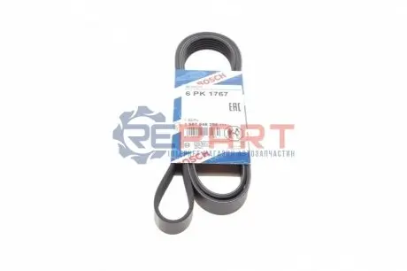 Поліклиновий ремінь (6PK1767) FORD FIESTA, FIESTA IV, PUMA VW CALIFORNIA T4 CAMPER, TRANSPORTER T4 1.25-2.5D 09.90-06.03 Bosch 1987946296 Купити в Україні