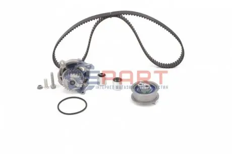 Комплект ГРМ (ремінь + ролик + водяний насос) AUDI A3, A4 B6 SEAT ALTEA, ALTEA XL, LEON, TOLEDO III SKODA OCTAVIA II VW EOS, GOLF PLUS V, GOLF V, JETTA III, PASSAT B6, TOURAN 2.0 07.02-11.10 Bosch 1987946407 Купити в Україні