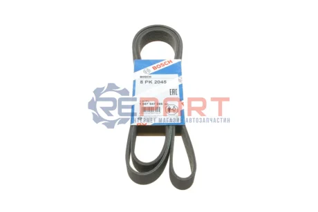 Ремінь генератора MB Atego OM906/S-class (W221) (OM642) 05-13 (8PK2050) Bosch 1987947066 Купити в Україні