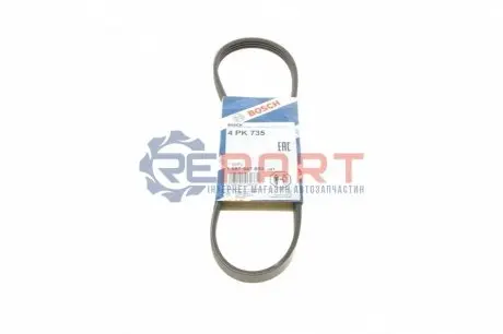 Поліклиновий ремінь (4PK735) CHEVROLET MATIZ DAEWOO MATIZ FORD MONDEO III, TRANSIT, TRANSIT TOURNEO RENAULT CLIO I, CLIO II, KANGOO, KANGOO EXPRESS, SAFRANE I, TWINGO I ROVER 100 0.8-2.2D 09.84 Bosch 1 987 947 890 Купити в Україні
