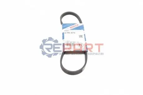 Поліклиновий ремінь (4PK673) ALFA ROMEO 155, GTV, SPIDER FIAT BRAVA, BRAVO I, CINQUECENTO, DOBLO, IDEA, MAREA, PALIO, PANDA, PUNTO, SEICENTO / 600, SIENA, STILO, STRADA, UNO 1.0-3.0 05.86 Bosch 1 987 947 961 Купити в Україні