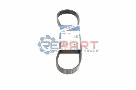 Поліклиновий ремінь (6PK780) SEAT CORDOBA, IBIZA III SKODA FABIA I, FABIA I PRAKTIK, FABIA II, ROOMSTER TOYOTA YARIS VW POLO IV 1.0/1.3/1.9D 04.99 Bosch 1987948318 Купити в Україні