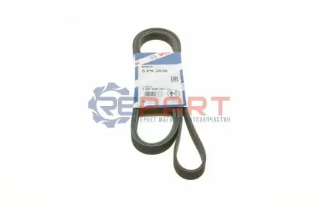 Поліклиновий ремінь (5PK2030) BMW 3 (E46), 5 (E39) LAND ROVER FREELANDER I MG ZT, ZT- T ROVER 75, 75 I 2.0D 02.98-10.06 Bosch 1987948331 Купити в Україні