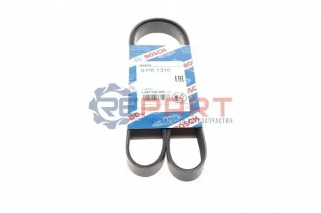 Поліклиновий ремінь (6PK1318) FIAT FIORINO, TIPO OPEL AGILA A, AGILA B, ASTRA H, ASTRA H GTC, COMBO, COMBO TOUR, CORSA C, CORSA D, MERIVA A, TIGRA SUBARU JUSTY III SUZUKI IGNIS II 1.3D 06.03 Bosch 1987948498 Купити в Україні