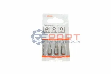 Набор бит Extra Hard PZ1/2/3 25мм (3шт.) Bosch 2 607 001 753 Купить в Украине