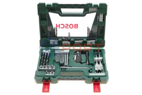 Набор сверл и бит V-Line (к-кт 68шт.) (+шуруповерт угловой)) Bosch 2607017191 Купить в Украине