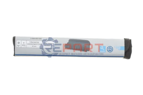 Набір ударних головок PRO 3/8" 7-19 мм 9 шт. Bosch 2608003036 Купити в Україні