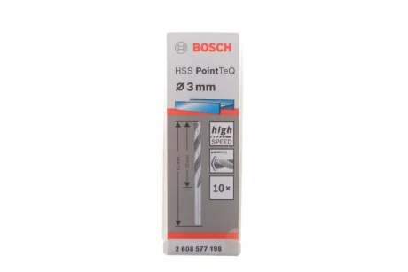 Свердло HSS PointTeQ Ø3 мм (10шт) Bosch 2608577198