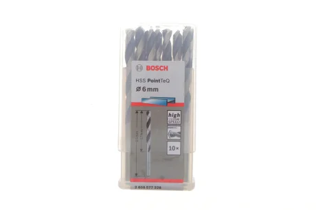 Свердло HSS PointTeQ Ø6 мм (10шт) Bosch 2 608 577 228