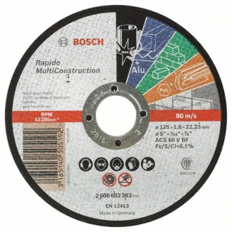 Круг відрізний 125 x1.6x22,23 мм PRO Multi Material (універсальний) Bosch 2 608 602 383