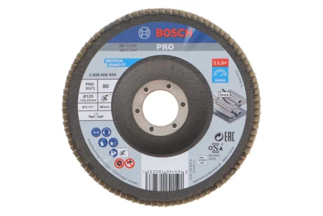 Круг зачисний 125x5x22,23 мм P80 Best for Metal Bosch 2608606924