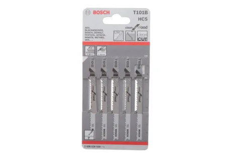 (к-кт 5 шт.) Полотно сменное для элетролобзиков T101B Clean for Wood Bosch 2608630030