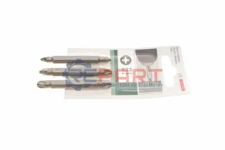 Набор бит (двусторонних) PZ1-PZ1/PZ2-PZ2/PZ3-PZ3 60mm (3 шт.) Bosch 2 609 255 962 Купить в Украине