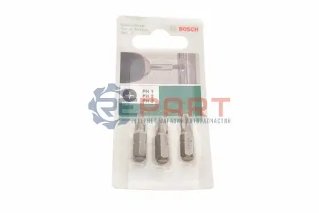Набор бит Standard PH1//PH2/PH3 25mm (3 шт.) Bosch 2 609 255 964 Купить в Украине