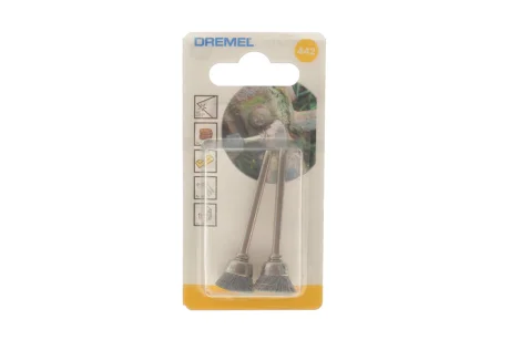 (К-кт 2 шт) Щетка для очистки стальная (13 мм) 2 шт. Dremel Bosch 2 615 044 2JA