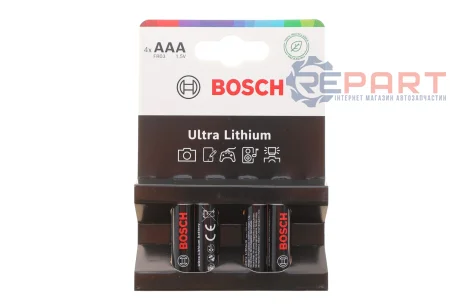 Батарейки лiтiєвi BATTERY Ultгa ААА (FR03) 4 шт. Bosch 8594162800025