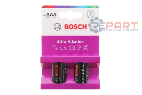 Батарейки лужнi BATTERY Ultra ААА (LR03) 4 шт. Bosch 8594162800087