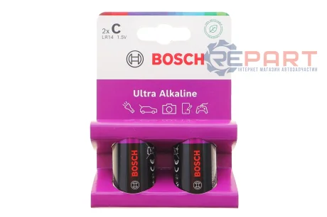 Батарейки лужнi Воsсh BATTERY Ultra C (LR14) 2 шт. Bosch 8594162800100