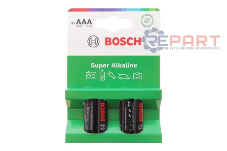 Батарейки лужнi BATTERY Super ААА (LR03) 4 шт. Bosch 8594162800148