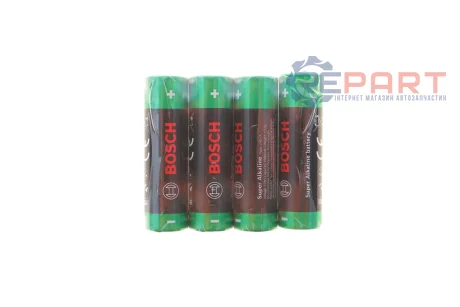 Батарейки лужнi BATTERY Super АА (LR6) 4 шт. фольга Bosch 8594162800162