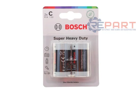 Батарейки цинково-вуглецевi BATTERY C (R14) 2 шт. Bosch 8594162800346