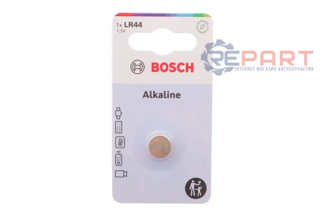 Батарейки лужнi BATTERY LR44 (357) 1 шт. Bosch 8594162800407