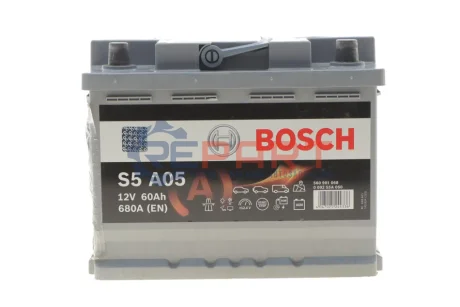 Акумуляторна батарея 60Ah/680A (242x175x190/+R/B13) (Start-Stop AGM). Bosch DSC_0 092 S5A 050 Купить в Украине