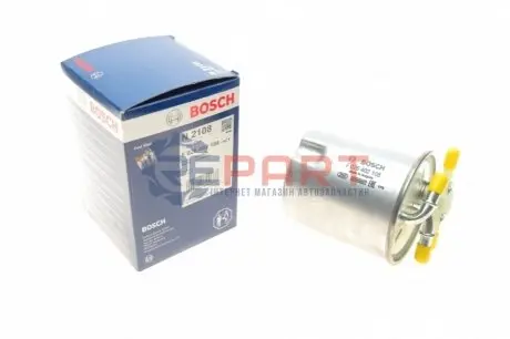 Паливний фільтр NISSAN QASHQAI +2, QASHQAI I, X-TRAIL, X-TRAIL II RENAULT KOLEOS I 2.0D 02.07 Bosch F026402108 Купити в Україні