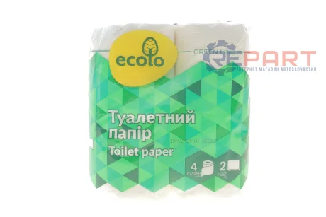 Бумага туалетный Эколо 4шт РУТА P7142/001