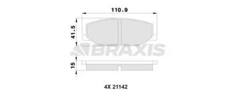 Колодки гальмівні (передні) Suzuki Jimni 98 BRAXIS AA0121 Купити в Україні