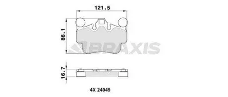 Гальмівні колодки комплект BRAXIS AA0358 Купити в Україні
