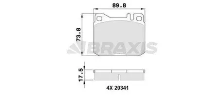 Гальмівні колодки комплект BRAXIS AA0362 Купити в Україні