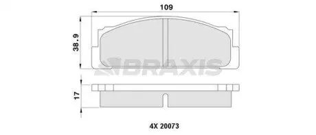 Гальмівні колодки комплект BRAXIS AA0401 Купити в Україні