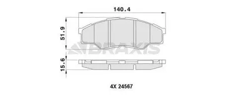 Гальмівні колодки комплект BRAXIS AA0436 Купити в Україні