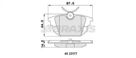 Гальмівні колодки комплект BRAXIS AA0478 Купити в Україні