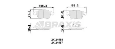 Колодки гальмівні (передні) Citroen C4 06-/Peugeot 3008/5008 09 BRAXIS AA0508 Купити в Україні
