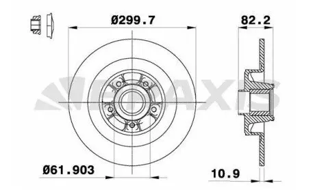 Диск гальмівний BRAXIS AD1050 Купити в Україні