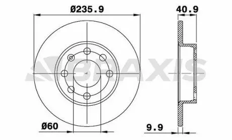 Диск гальмівний BRAXIS AE0384 Купити в Україні